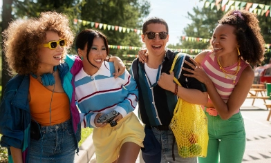 group of people having a good time