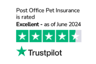 Trustpilot - Post Office Pet Insurance is rated Excellent as of June 2024